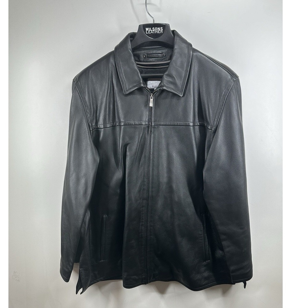 Wilsons Leather M Julian Mens XL Black‎ Thinsulate Quilted Leather Jacket Coat